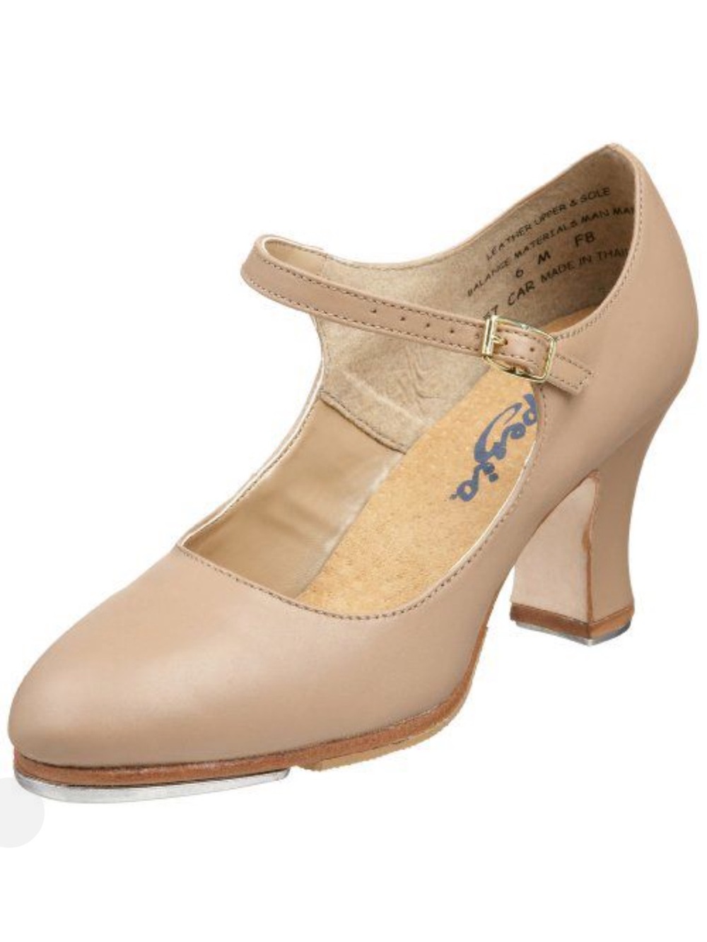 Capezio 8 M Manhattan Xtreme Beige Mary Jane Tap Dance Heels Buckle Strap